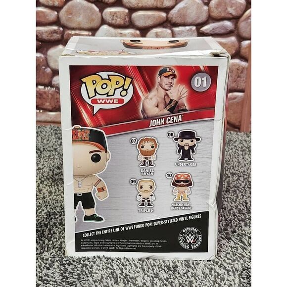 Funko Pop! WWE - John Cena #01 WWE Superstar Green Orange Hat #A2 - Picture 3 of 11